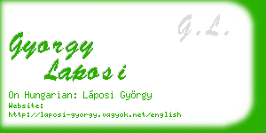 gyorgy laposi business card
